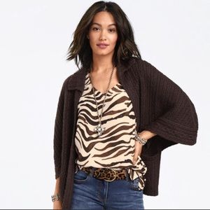 CAbi brown sweater shrug.